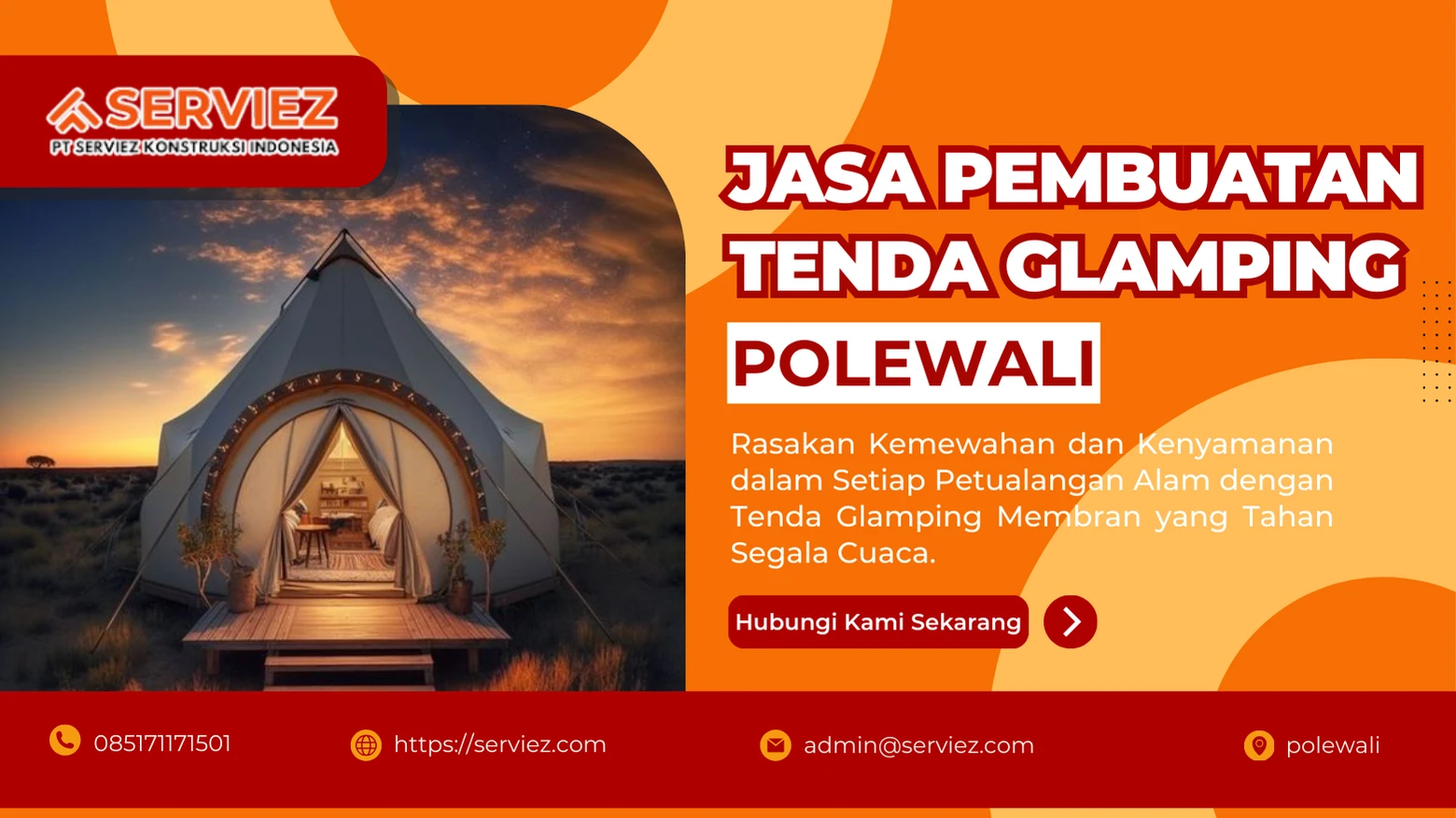 Jasa Pembuatan Tenda Glamping Polewali