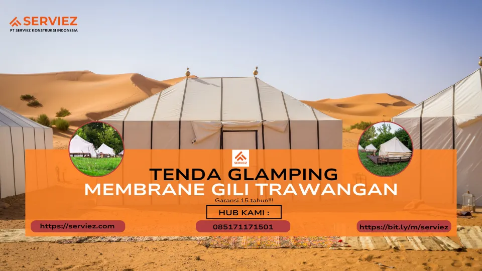 Jasa Pembuatan Tenda Glamping Membrane Gili Trawangan
