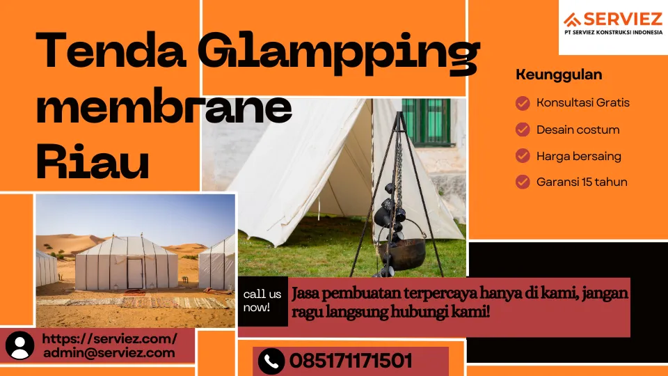 Jasa pembuatan tenda glamping membrane Riau