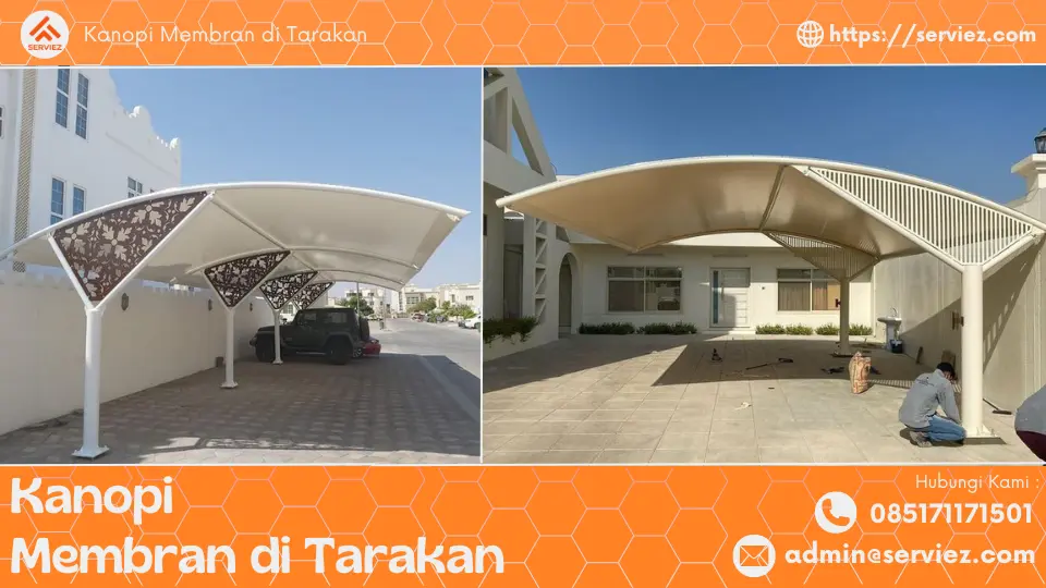 Kanopi membran di Tarakan 