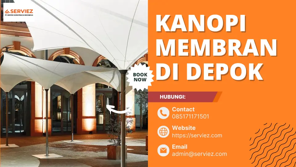 Kanopi membran di Depok 