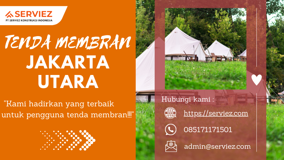 Tenda membran di Jakarta Utara
