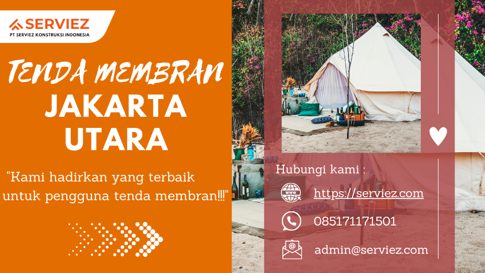 Tenda membran di Jakarta Utara